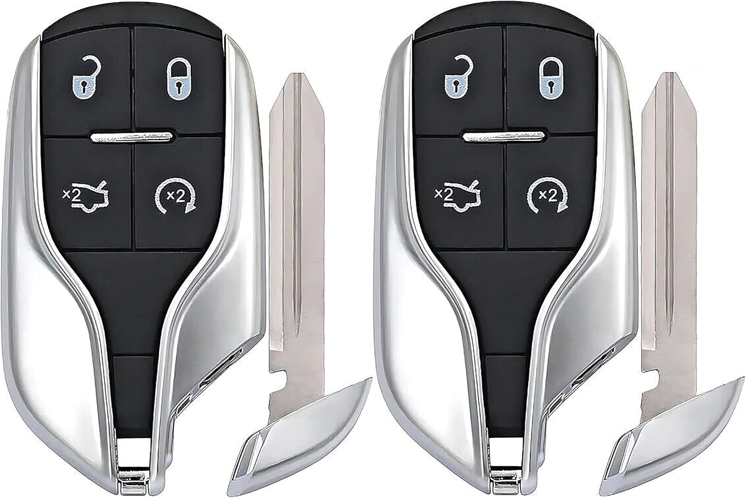 2X New Replacement Proximity Key Fob Remote Compatible with & Fit for Maserati Vehicles - MPN M3N-7393490-01