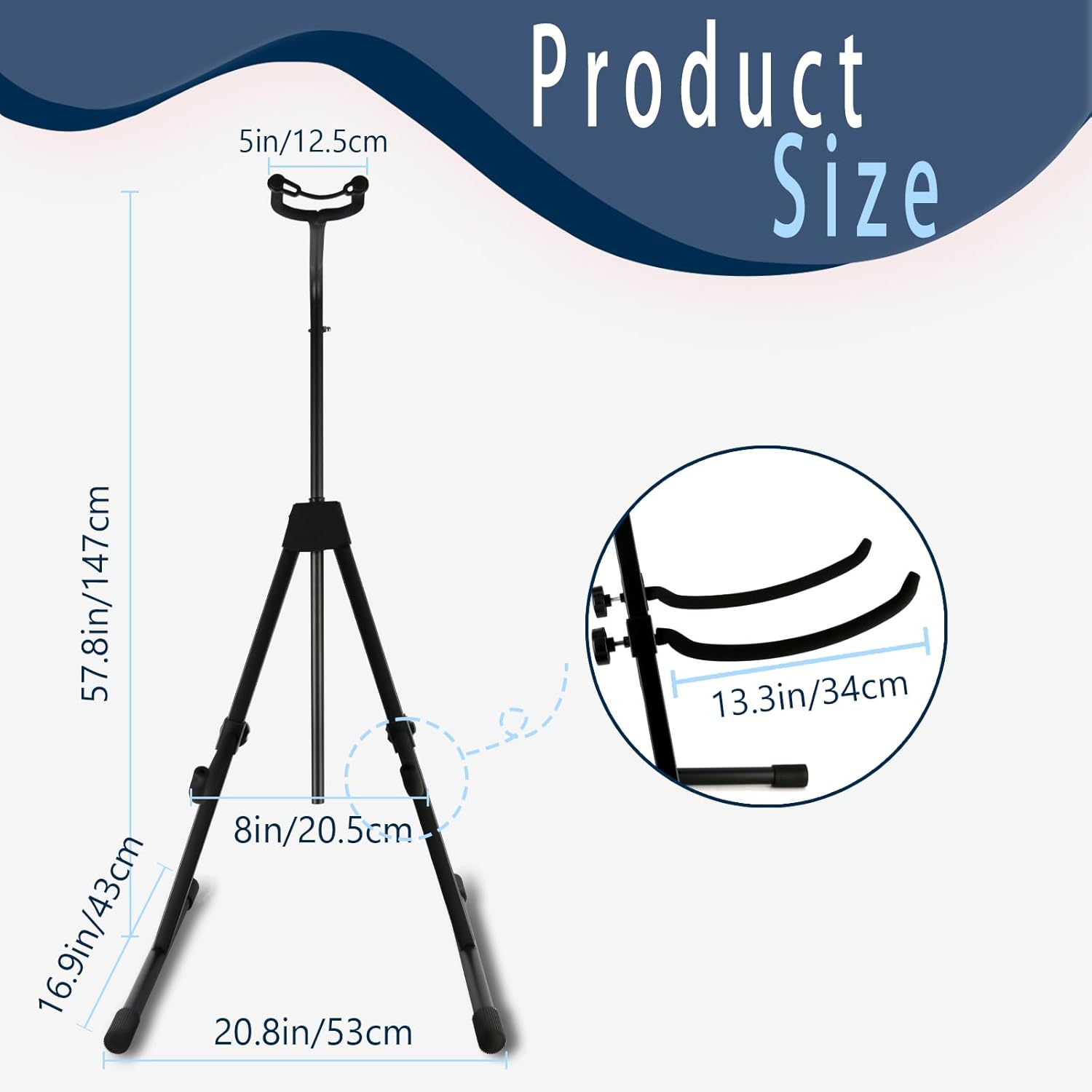 EASTROCK Double Bass Stand - Sturdy and Portable for Upright Bass, Violin, Cello, Fiddle, and Contrabass - Versatile Adjustable Folding Stand (Black)