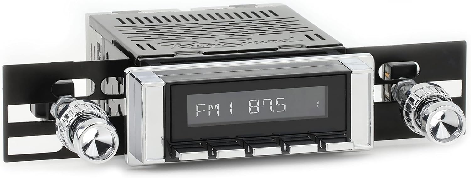RetroRadio Compatible with 1964-66 Chevrolet C/K Series Truck Features Include Bluetooth, AUX, AM/FM LABC-M1-111-04P-74PC