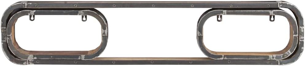 Industrial Style 3 Piece Wall Shelf Set,Floating Shelves,Wall Storage Shelves,Wall Mounted Shelf Organizer Display Shelf,for Living Room,Bedroom,Kitchen,Office,Solid Mango Wood