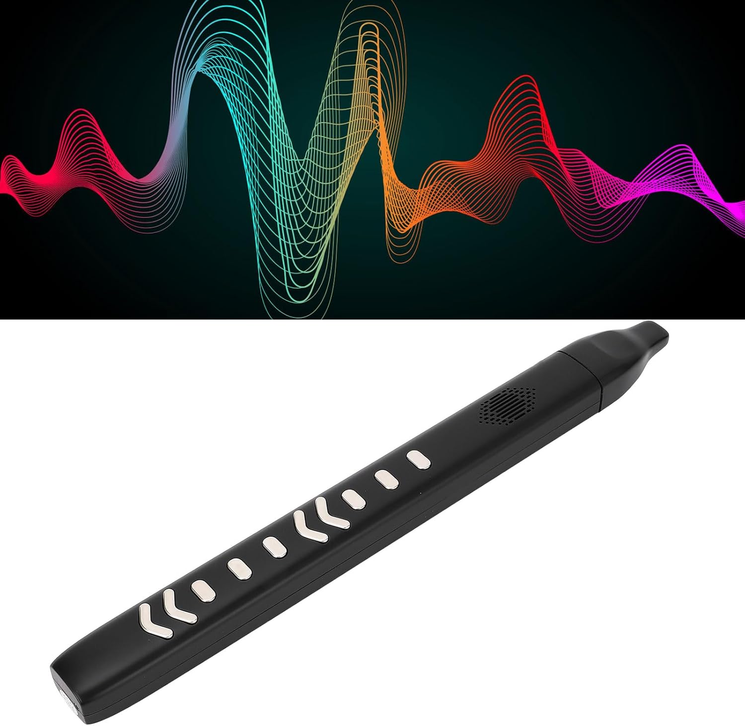 Keenso Electric Blowpipe, Electric Blowpipe 10 Timbre Mini Portable Rechargeable Detachable Digital Wind Instrument for Kids Adults Beginners
