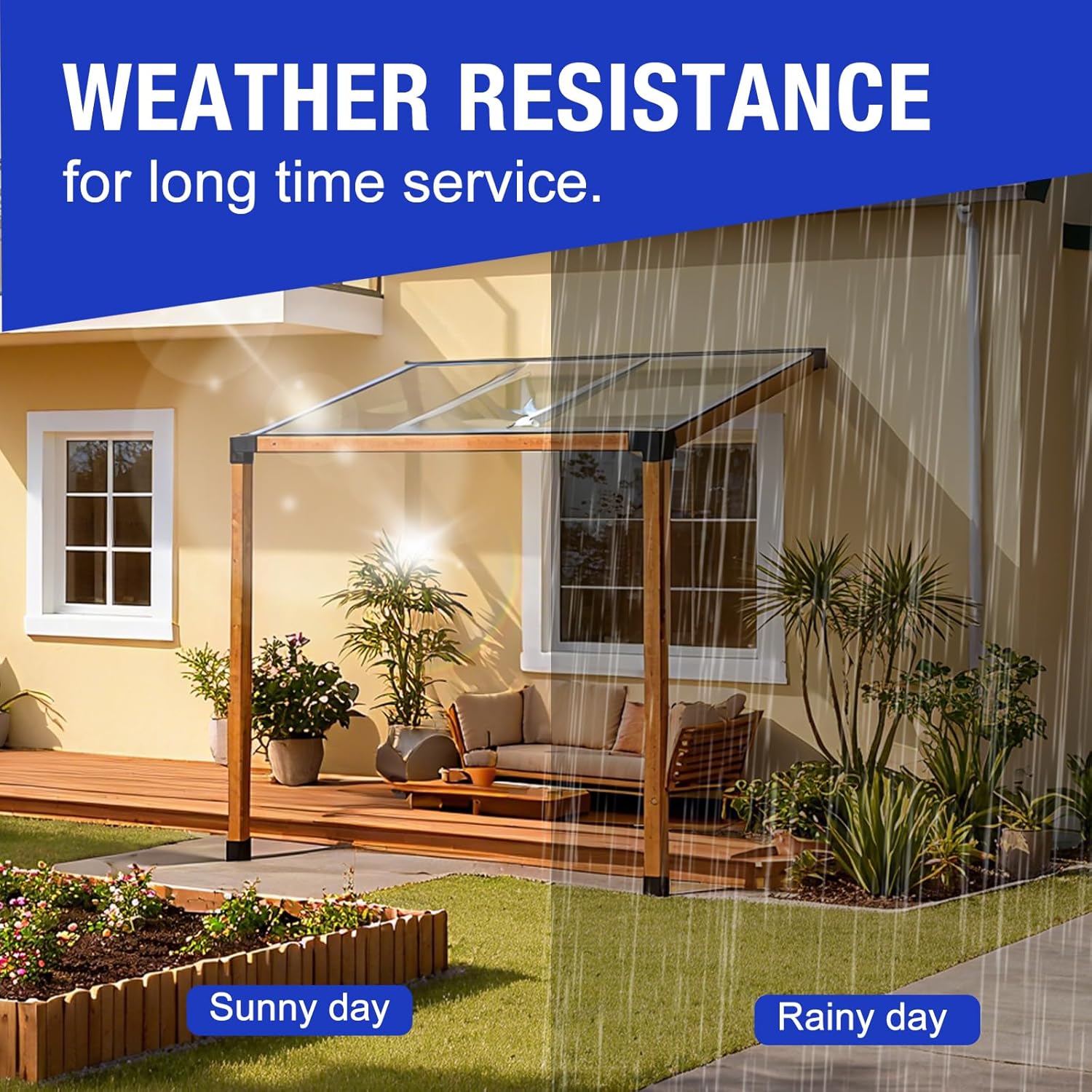 15° Slanted Roof Pergola Brackets, 3-Way Roof Wall Mount Extension Pergola Kit, Angled 4''x4'' Wood Post Base Bracket, Corner Bracket for Gazebos, Patio Pergolas, Log Cabin (6PCS)