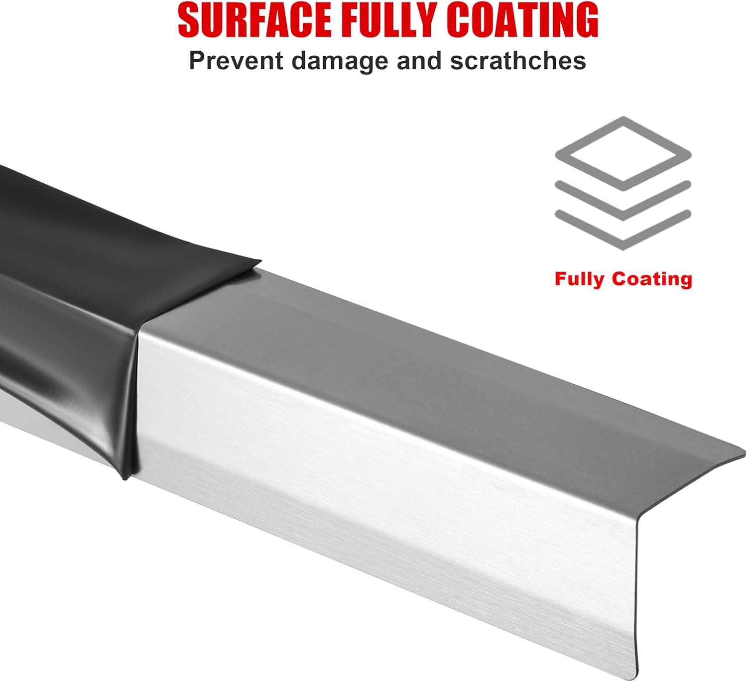 Wall Corner Guards, 0.5” x 0.5” x 48”, Metal Wall Corner Protector, 10 Pack for Wall Protection and Decoration, 20 Ga/ 1MM Thickness Stainless Steel Corner Guard with 90-Degree Angle