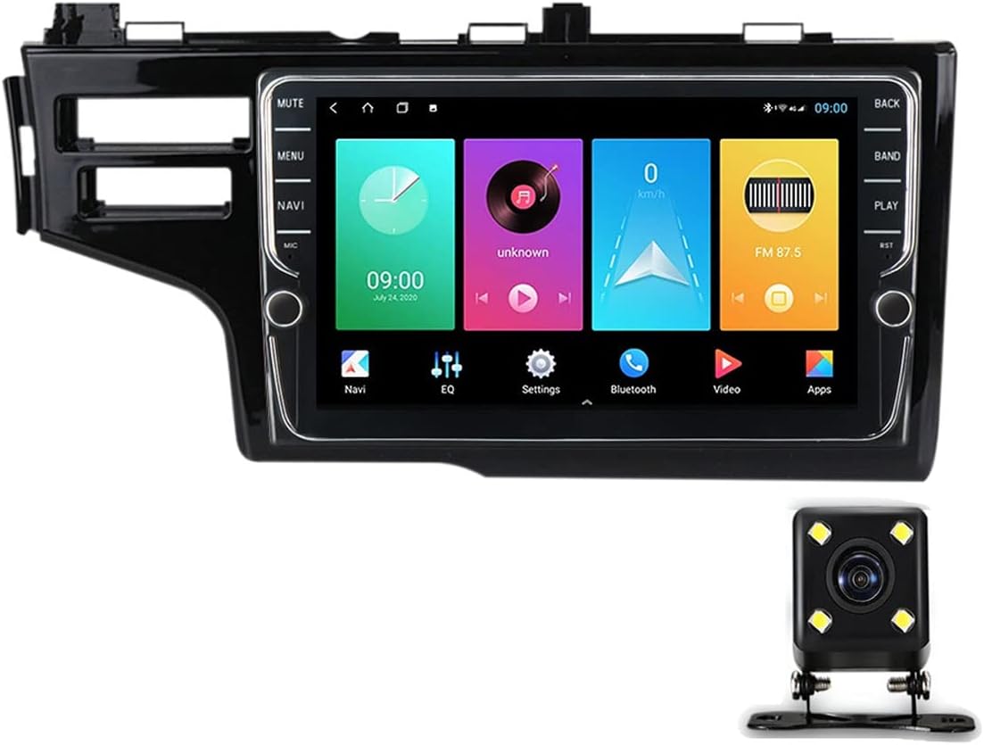 9 Inch Touch Screen Car Stereo with Bluetooth 5.0, Double Din Car Stereo for Honda Jazz 3 Fit 3 GP GK 2013-2020 Compatible with Carplay & Android Auto with/Backup Camera/FM Car Radio