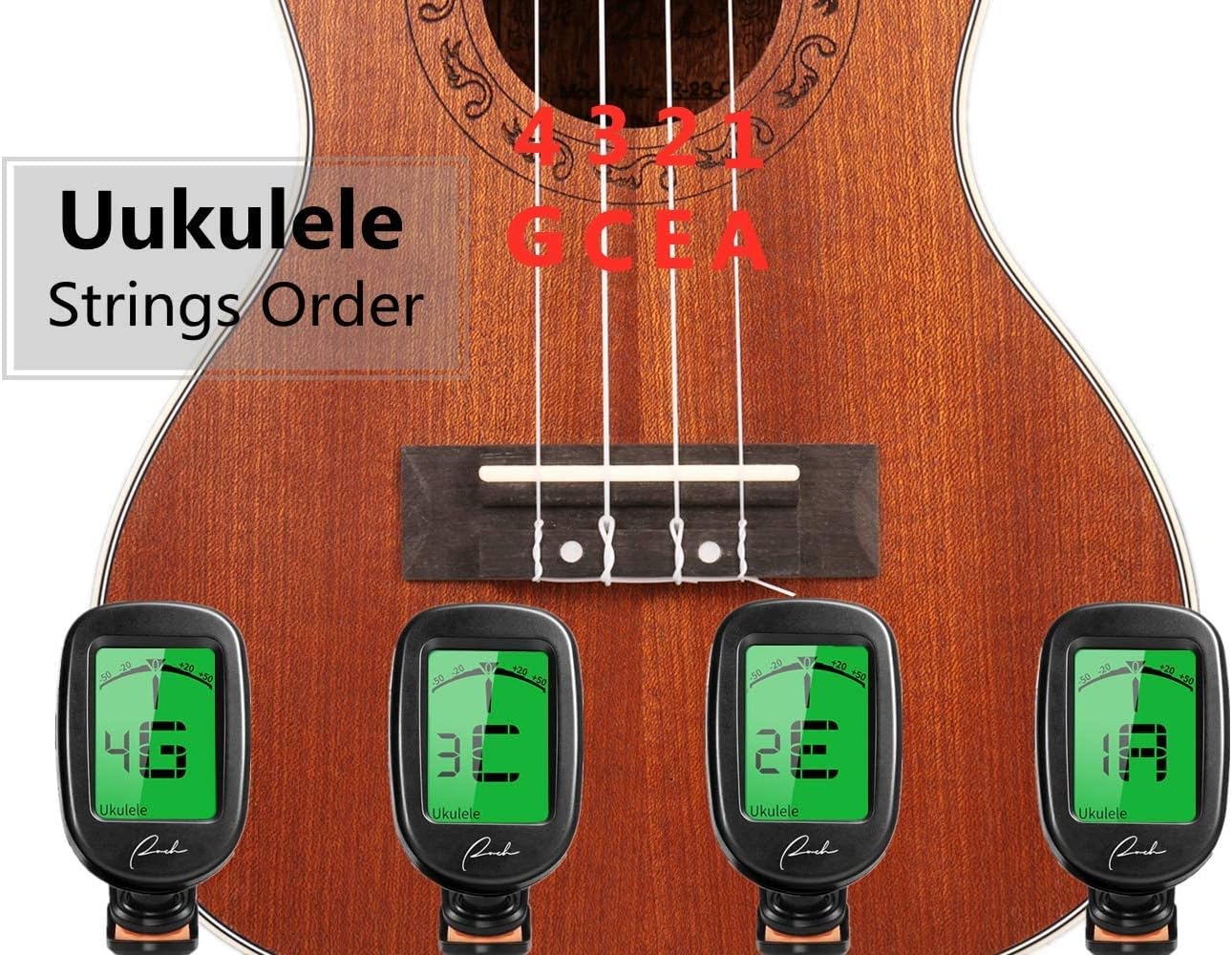 Ranch Concert Ukulele 23 inch Classical ukelele with 12 Online Lessons Beginner Ukalalee Pack Bundle Ukele Gig bag- Clip On Tuner for Acoustic Electric Guitar Ukulele Violin Bass Banjo-Classical Black