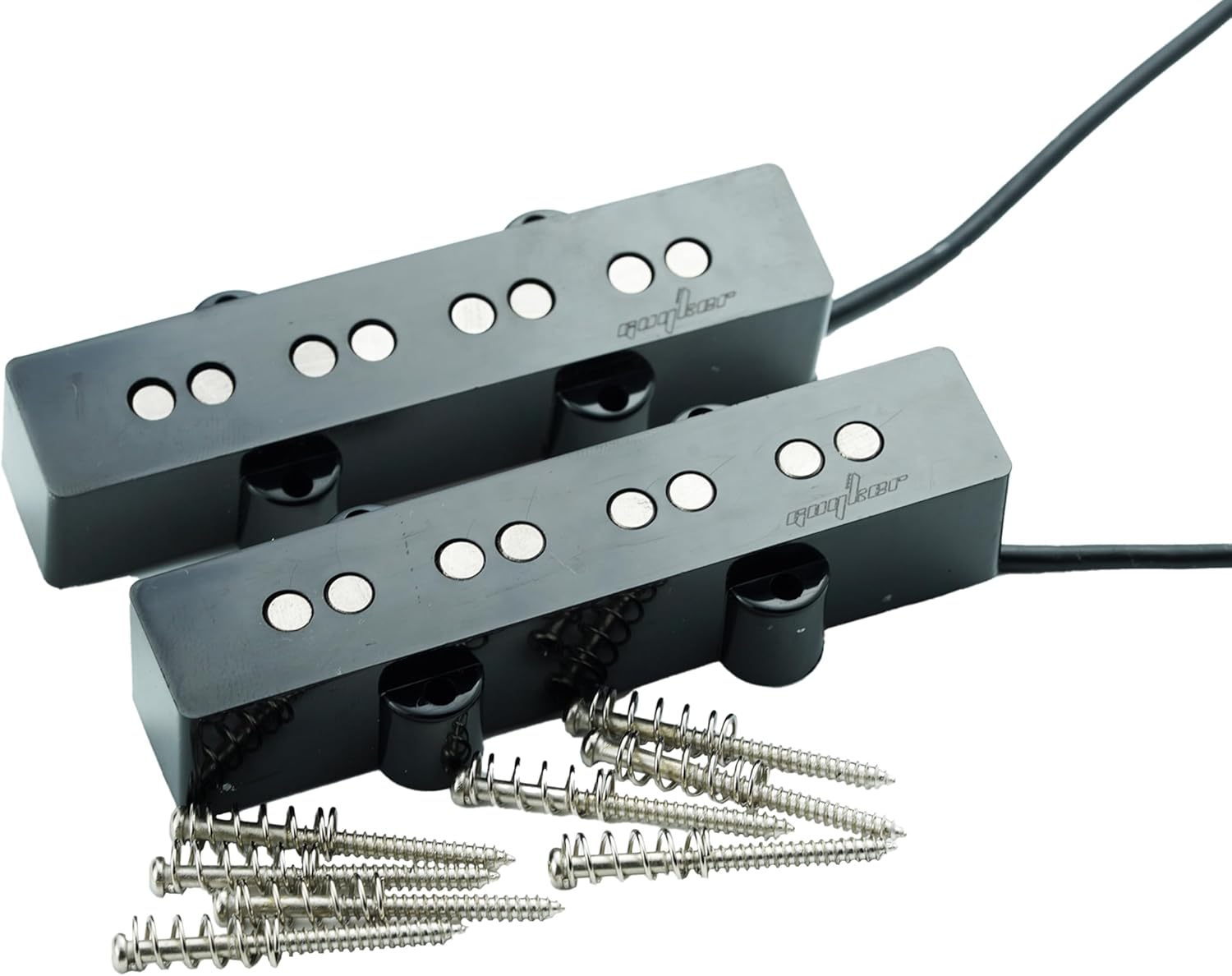 Guyker Bass Pickup, Noiseless Stacked Neck and Bridge Pickups for 4-String Electric Bass Guitar Replacements Parts, 4JFA5K