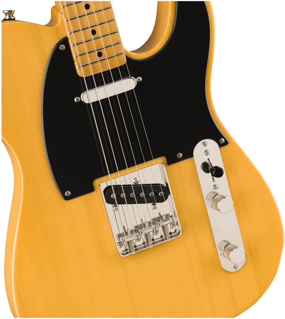 Squier Classic Vibe 50s Telecaster Electric Guitar, Butterscotch Blonde, Maple Fingerboard