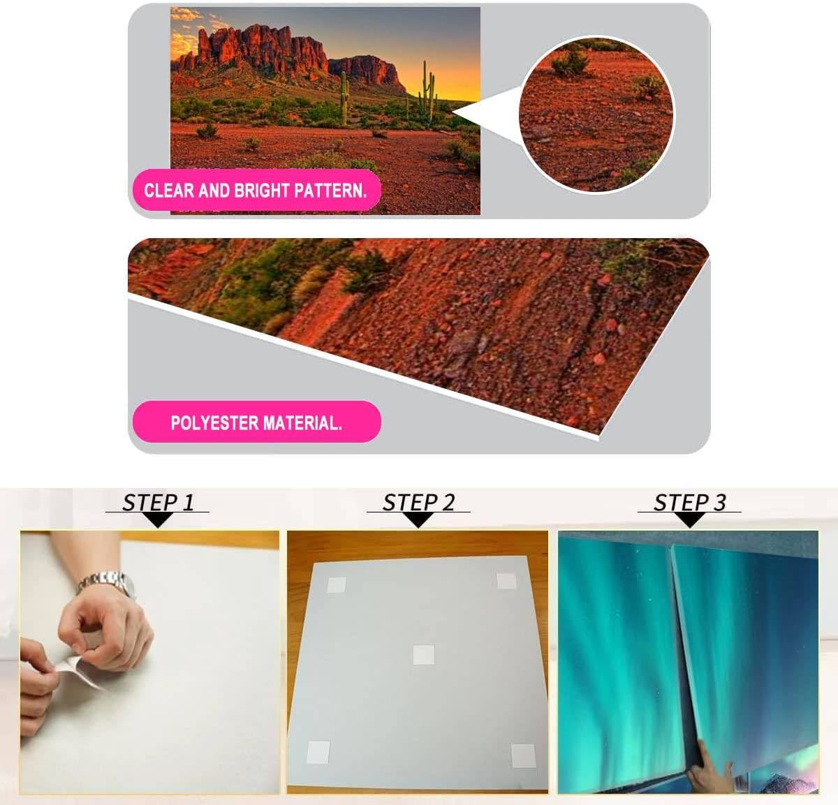 6 Pack Art Acoustic Panels American desert sunset mountain Soundproof Wall Panels Padding Decorative Sound Absorbing Panels 72