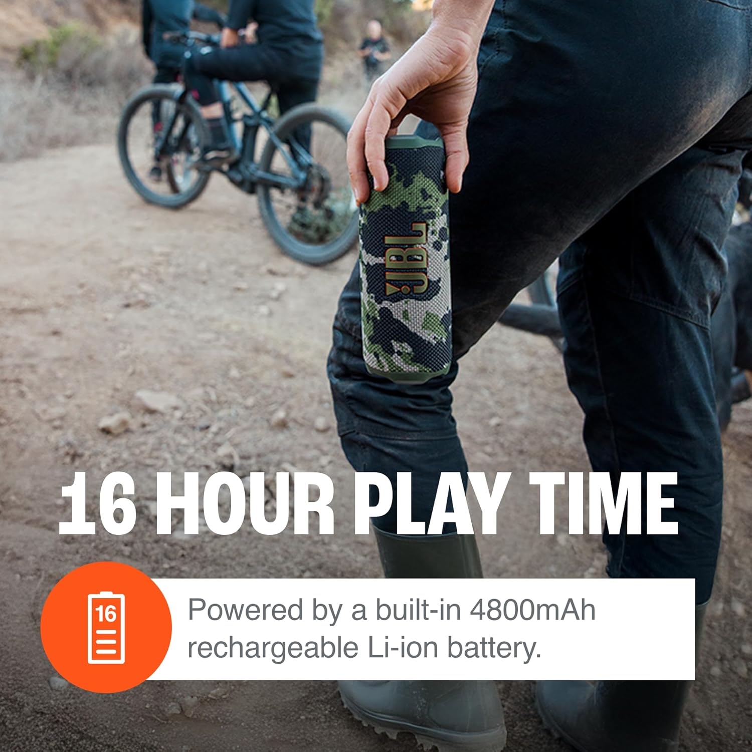 JBL Flip 7 (Black) + Bundle with divvi! Protective Hardshell Case (Black)