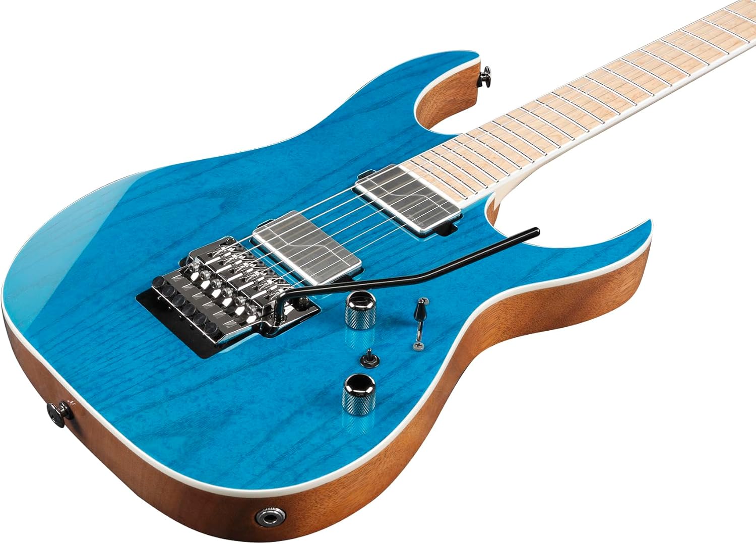 Ibanez RG5120M RG Prestige Electric Guitar - Frozen Ocean Bundle with Hardshell Case, Tuner, Cable, Picks, Austin Bazaar Instructional DVD, and Polishing Cloth