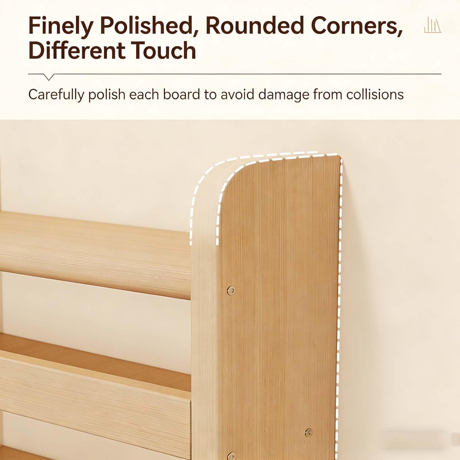 Wall Mount Bookshelf 6 Tier - Behind The Door Storage Cabinet, Slim Space Saving Kids Organizer, Wooden Hidden Book Shelf for Home(35.4 * 3.9 * 37.7in)