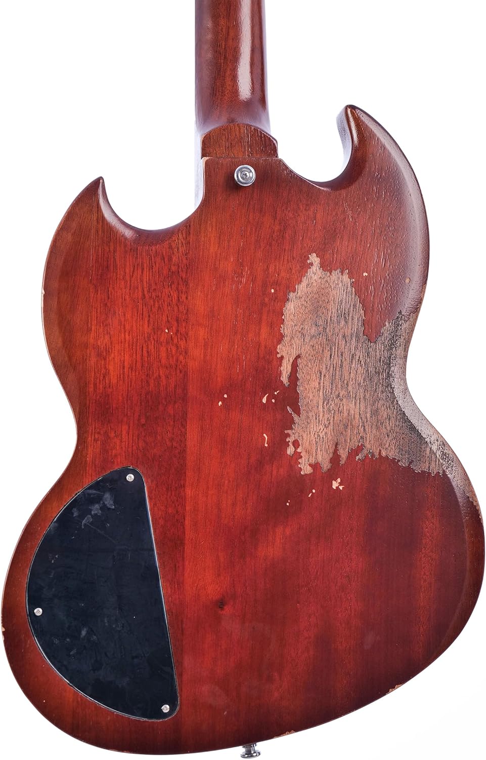 KGD Relic SG Sunburst Guitar,Mahogany Body and Neck,Rosewood Fingerboard,Bone Nut,6-String Relic Heavy Metal Guitar,Professional/Electric Guitars for Adults (Sunburst)