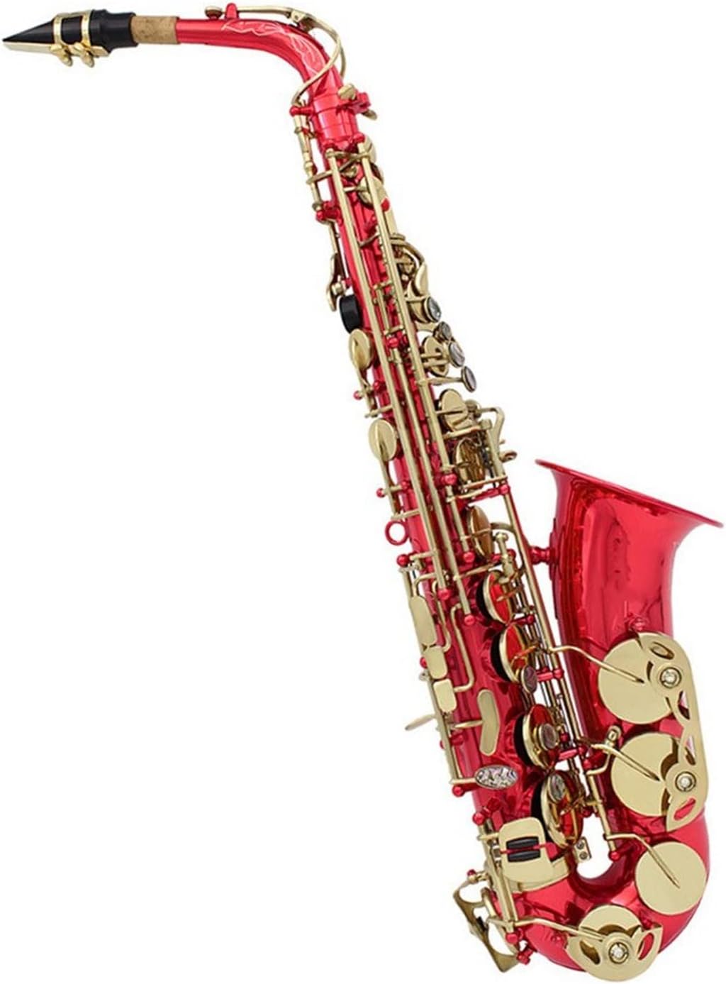 EB Alto Saxophone Brass Colorful Lacquered E Flat Sax Woodwind Instrument with Accessories