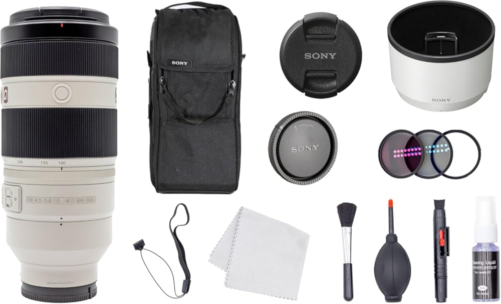 Sony FE 100-400mm f/4.5-5.6 GM OSS Lens + Filter Kit + Lens Cap Keeper + Cleaning Kit (Renewed)