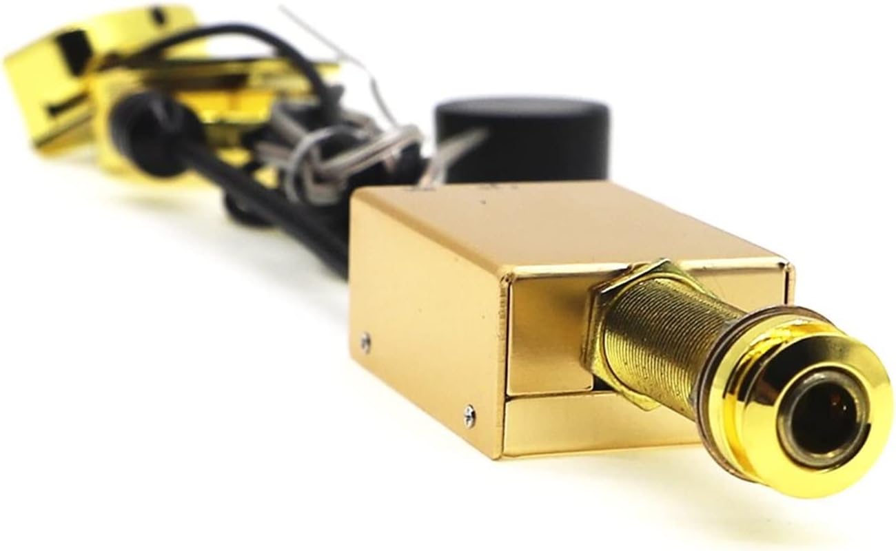 TSTS Acoustic Guitar Preamp Pickup Guitar Soundhole Pickup Transducer with Microphone Saddle Piezo Bass/Middle/Treble Controls