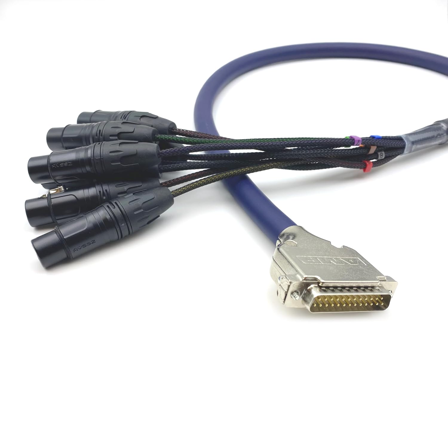 6.56ft DB25 to XLR Female Snake Cable, DB25 Male to 8 Channel XLR 3Pin Female Balanced Snake Cable D-Sub SnakeCable Patch Bay Interface Modular Wire 2Meter