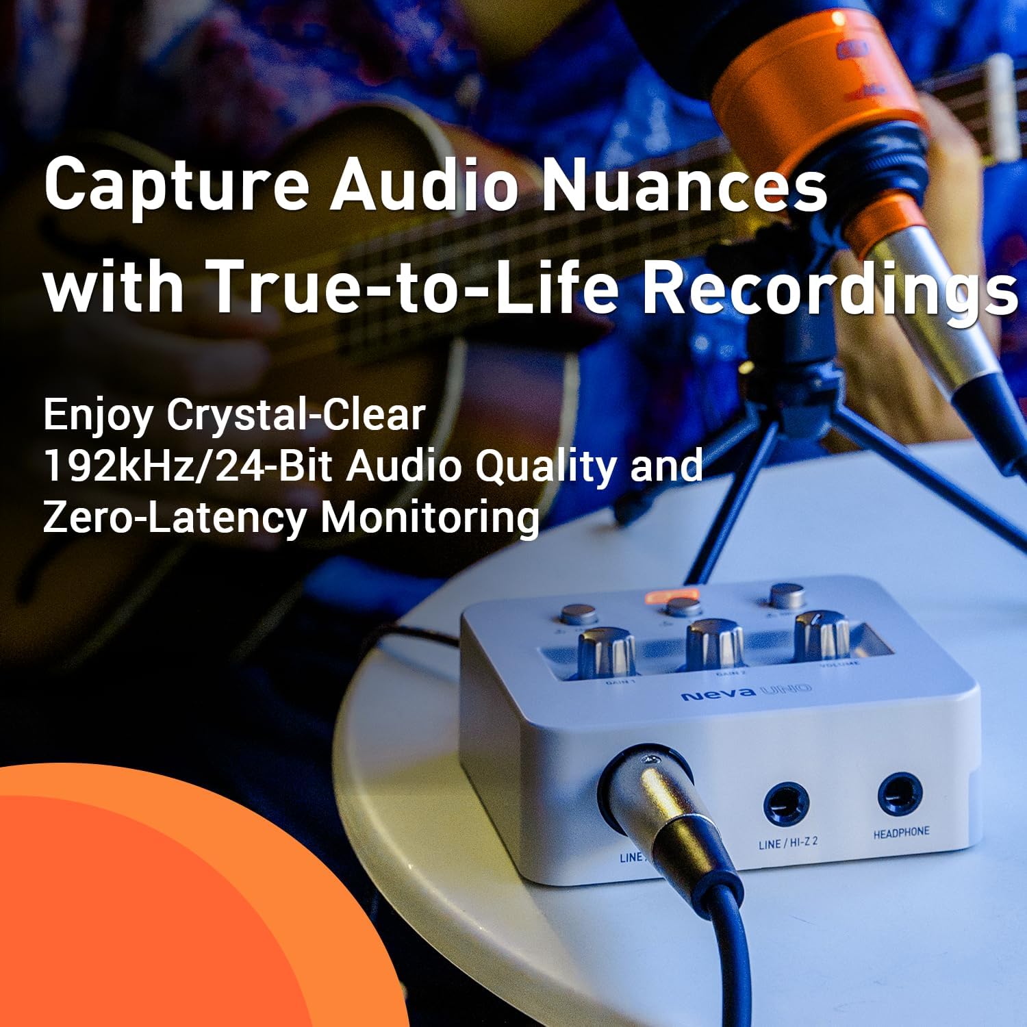 ESI Neva UNO | Professional 24-bit/192kHz 2x2 USB Audio Interface for PC and Mac with XLR, Line, and DI Inputs, Podcasting, and Streaming, Perfect for Guitarists, Music Production Software Included