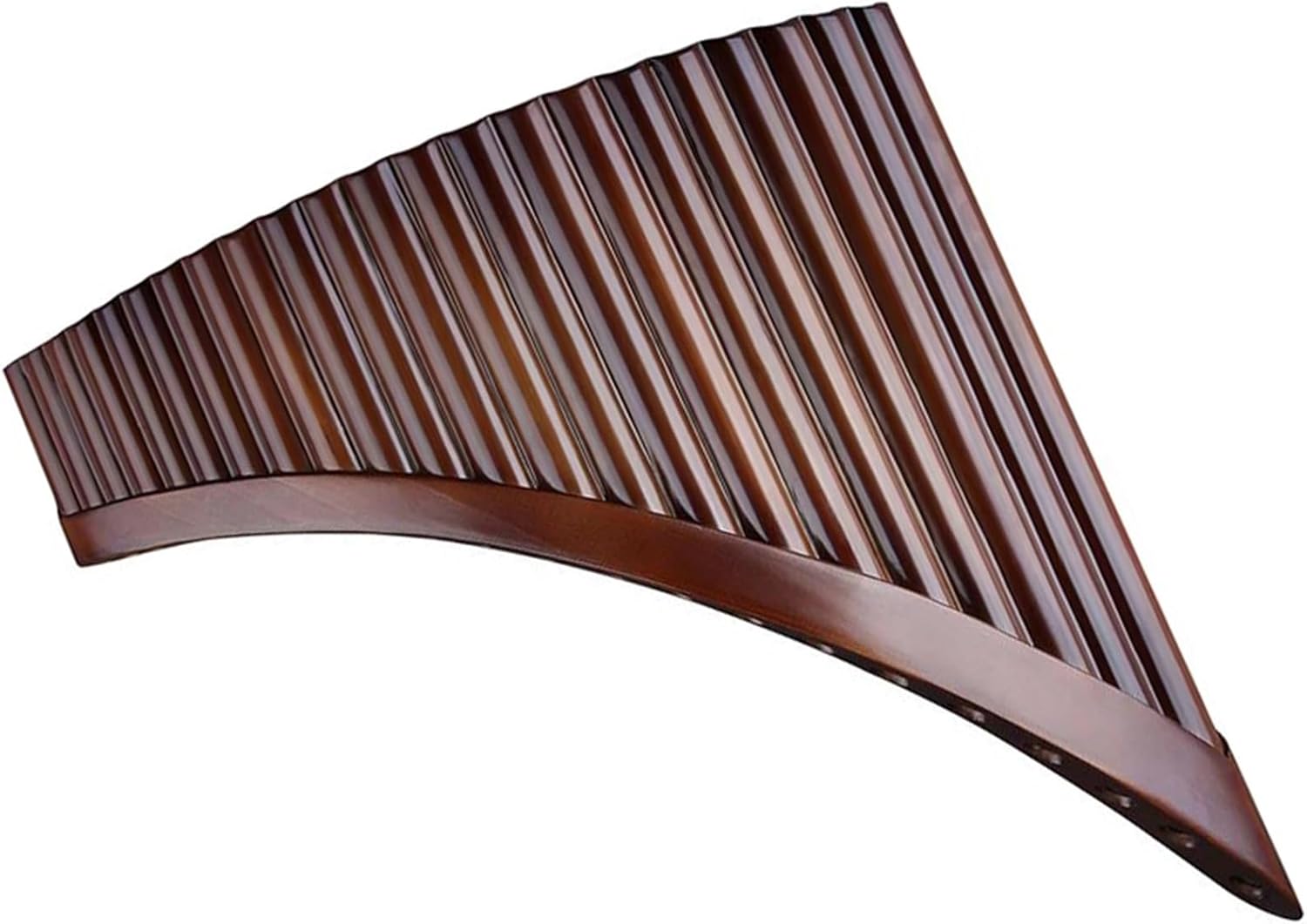 pan flute for beginners 22 Tubes C Key Brown Pan Flute Panpipes Folk Woodwind Musical Instrument (Color : 22-C-LEFT)