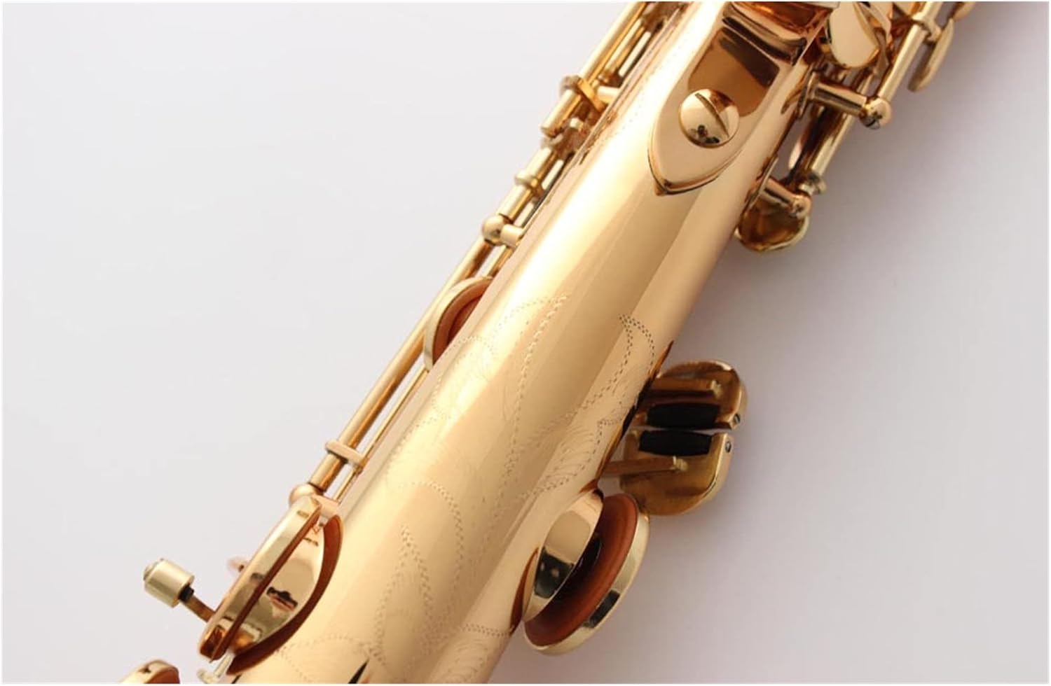 Saxophone Straight Soprano Saxophone Gold Lacquer B-Flat Soprano Sax R54 with Case Mouthpiece Reeds Neck Key Type Woodwind Instrument