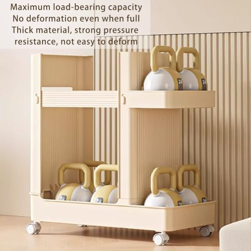 Yoga Mat Storage Basket, Home Yoga Mat Gym Storage Racks, Folding Yoga Mat Organizer with Wheels, Workout Equipment Corner Storage for Foam Roller,Yoga Strap,Resistance Bands