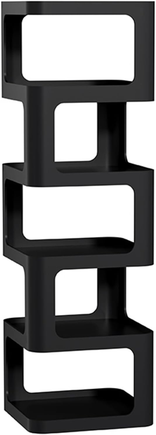 3/4/5 Layer Corner Bookcase, Industrial Bookshelf,Storage Display Rack, Multi-Layer Storage Rack for Living Room, Office, Small Space(1PC)(Gold,3tier) (Black 5tier)