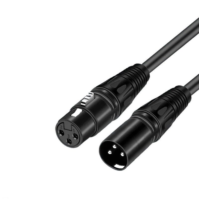 FENG GUO 3 Pin XLR Male to Female Mic Balanced Audio Cable XLR Mic Patch for Powered DMX L*/ED Effector Aqualizer(15m)