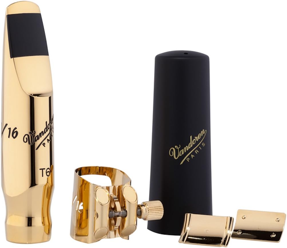 Vandoren SM822GMKO T6 Med Chamber V16 Metal Tenor Sax Mouthpiece w/ Optimum Ligature Kit