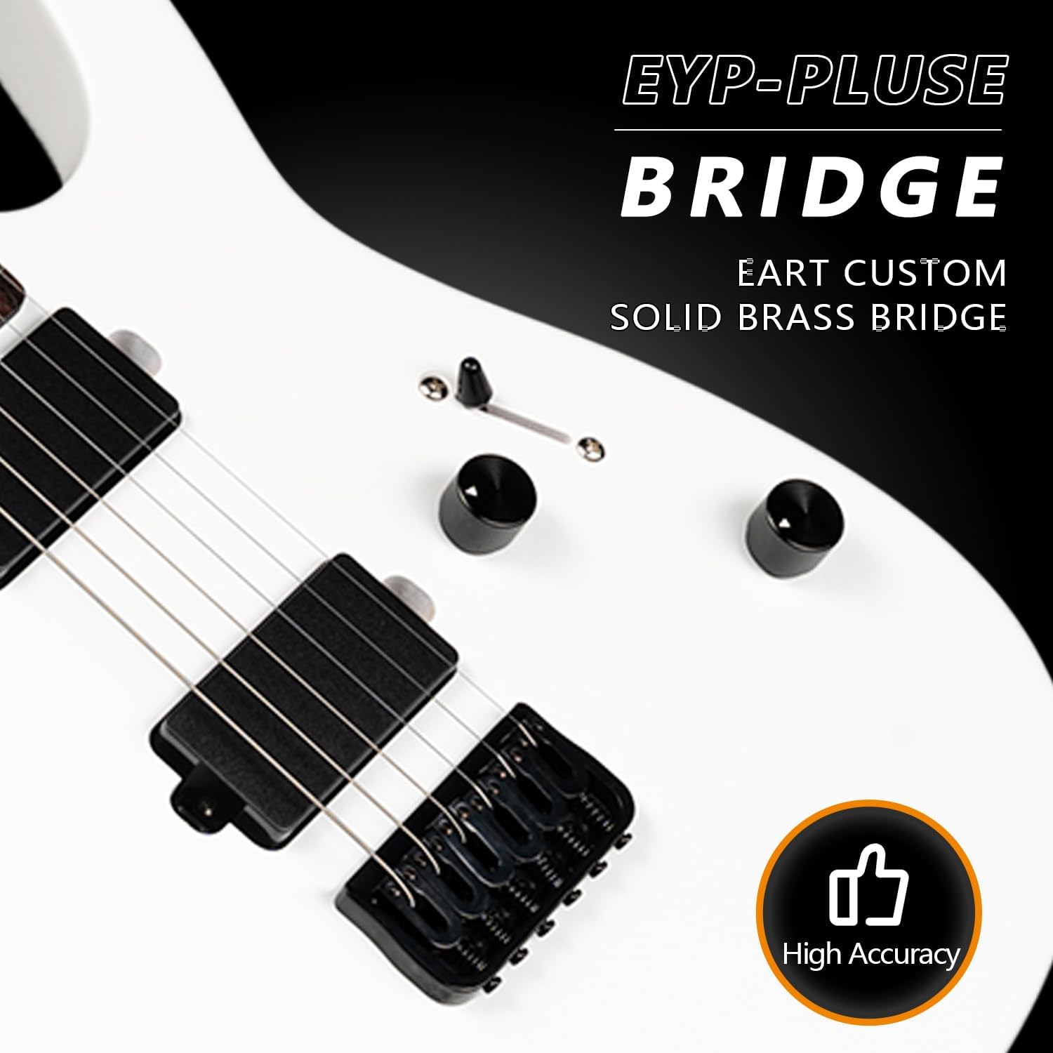 EART EYP-Pulse Soild Body Electric Guitar with Roasted Mahogany Body and Artones-MDC135 Active Pickups Rock