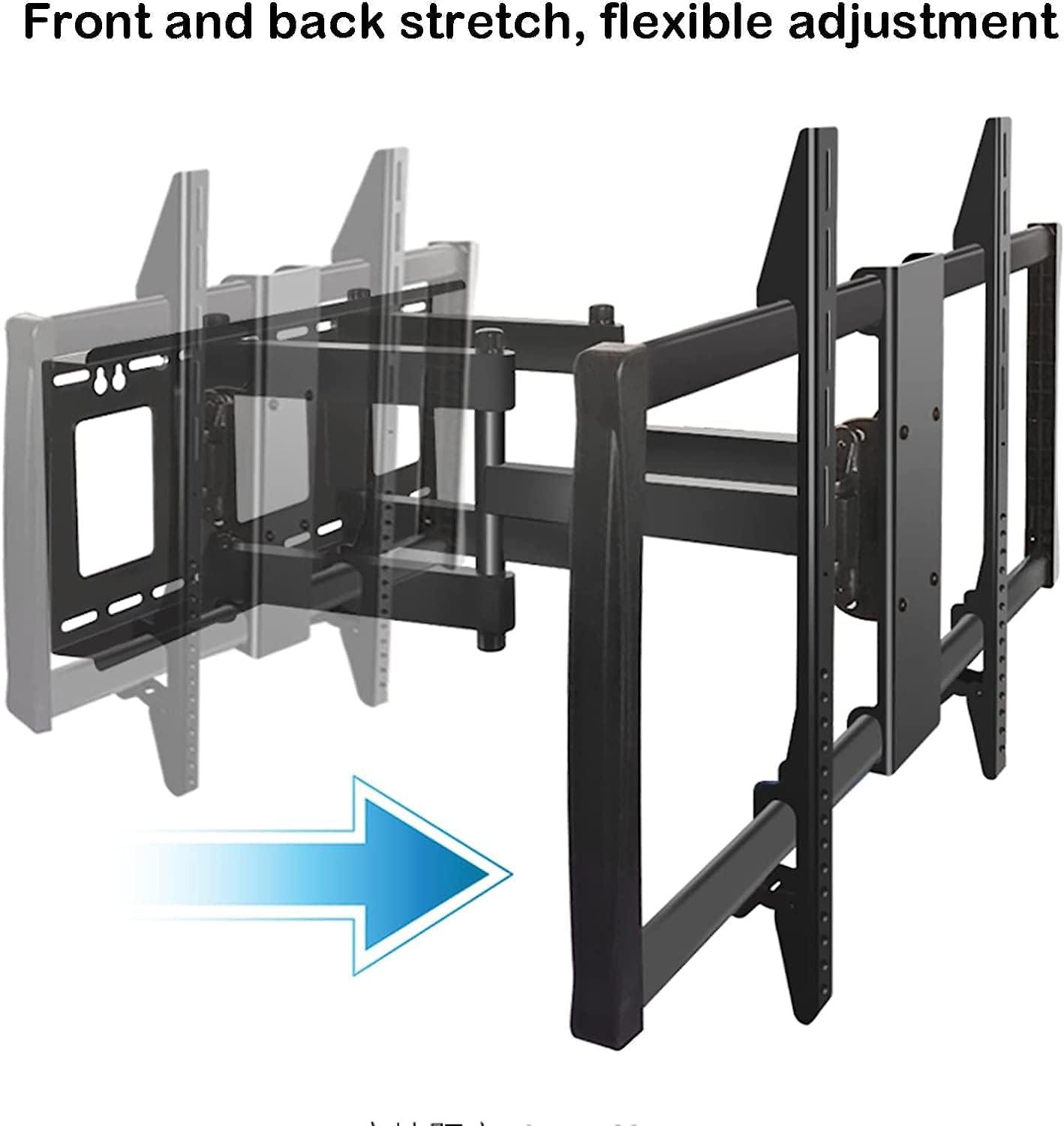 Universal TV Stand Multifunction for Large TVs Up to 100 Inch, Wall Mount TV Bracket with Articulating Swive and Tilt, Supports Up to 120kg/264lbs TV Mount TV Stand
