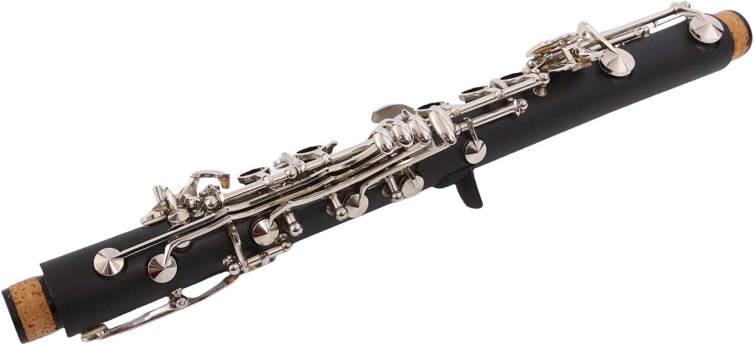 Ebonite Clarinet E Flat Clarinet for Beginner Student with Protect Case 2 Barrels Cleaning Cloth Mouthpice Gloves