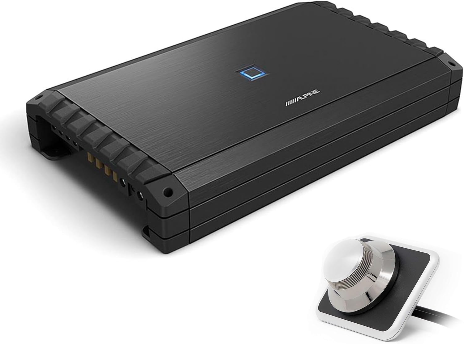 Alpine S2-A120M S-Series Class-D Mono Subwoofer Amplifier & Alpine RUX-H01 Remote Bass Knob Bundle