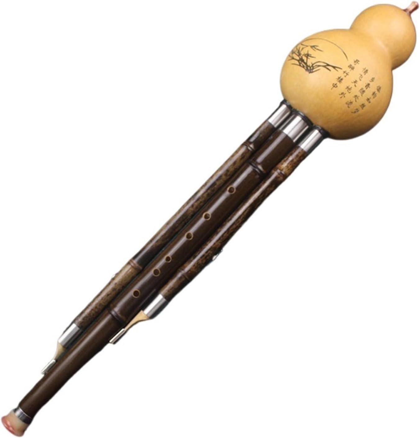 Hulusi flute, Sandalwood Pipe Major D Major C Major B Flat Bass Hulusi Instrument Professional Performance(D Tone)