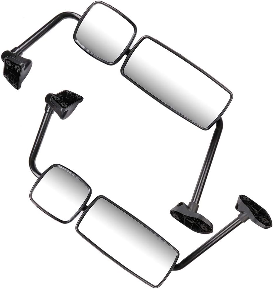 ECCPP Rear View Mirrors With Arm, Pair Truck Mirrors Fit 2003-2017 For Freightliner M2 100 106 112 114Sd With Heated Smooth Chrome Housing Right Side Mirrors Car Mirrors