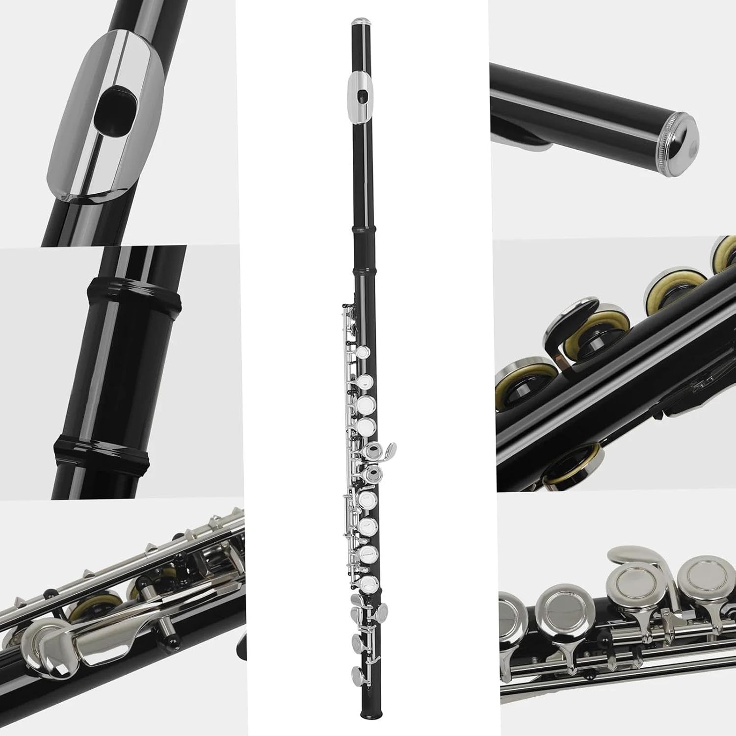 Woodwind Instruments Flute Nickel-plated Cupronickel 16 Hole C Key Woodwind Padded Case