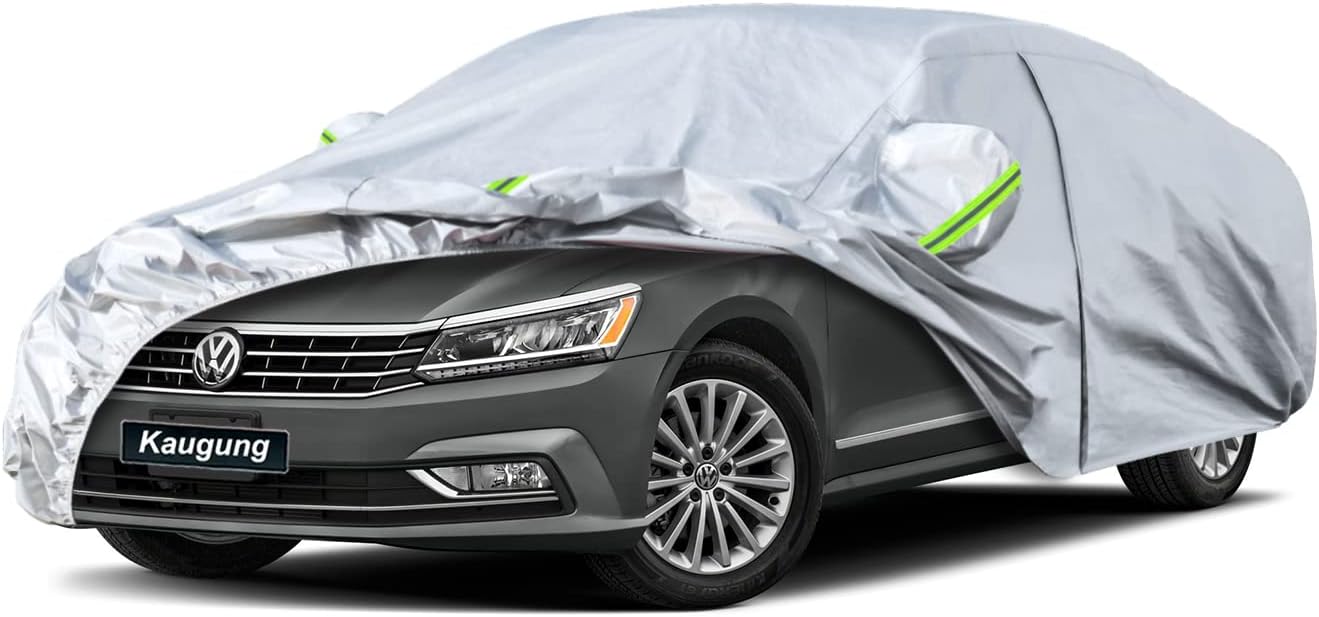 6 Layers Car Cover Custom Fit VW Passat Sedan from 2000 to 2025, Waterproof All Weather Resistant Outdoor Indoor Sun Rain Dust Snow Protection. (USA Warehouse, Within 3-7 Days)
