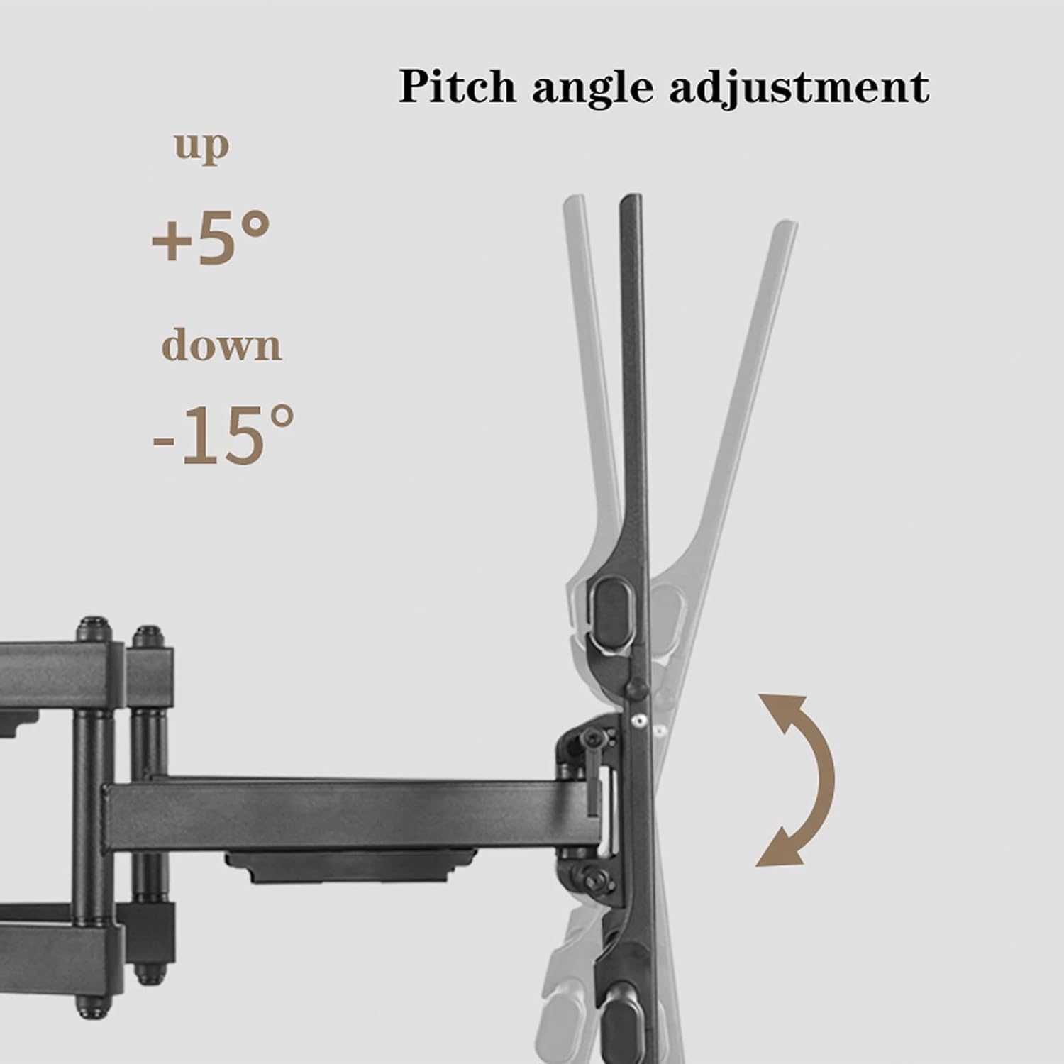 TV Wall BracketTV Monitor Holder Rack Heavy-Duty Wall Mounted TV Bracket Full Motion Swivel Extension Tilt TV Mount 50