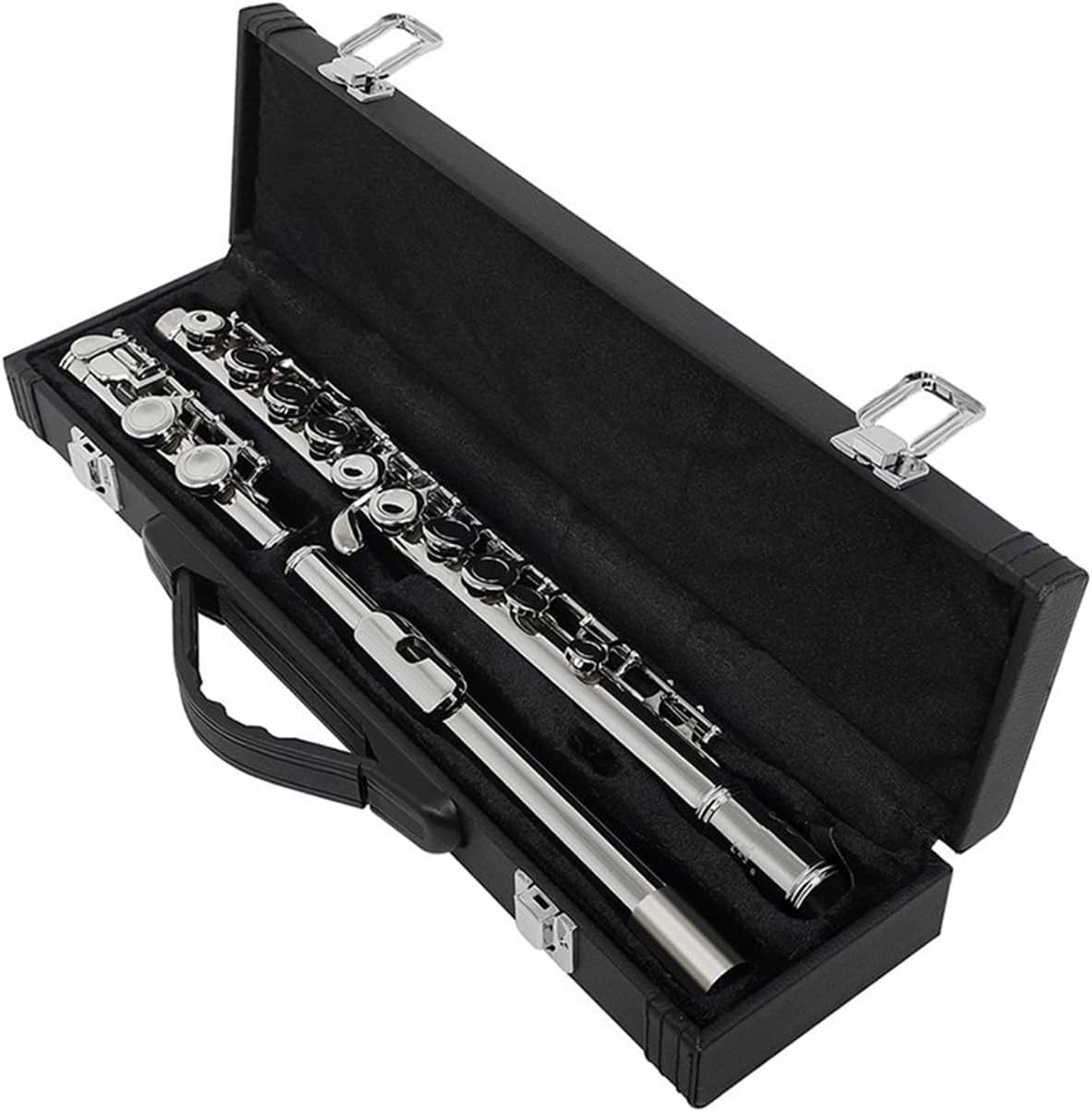 16 Holes Flute with E Key Woodwind Instrument Closed Hole C Tone Cupronickel Tube with Padded Bag Flutes
