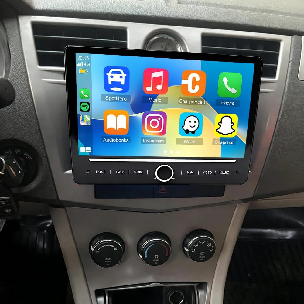Android 14 Car Stereo for Chrysler Sebring 2007-2010,10 Inch Double Din Car Radio with Carplay & Android Auto, in-Dash Navigation Radio with BT Mirror Link WiFi FM Radio & Backup Camera-4+64G