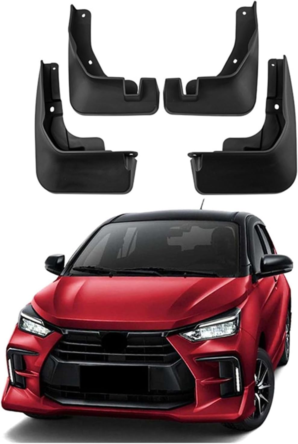 Car Mudflaps Compatible for Toyota Wigo Agya 2023 Mudguard Fender Mud Flap Guard Splash Mudguards Car Accessories