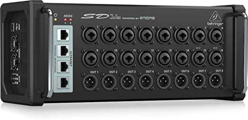 Behringer SD16 I/O Stage Box with 16 Remote-Controllable Midas Preamps, 8 Outputs, AES50 Networking and ULTRANET Personal Monitoring Hub
