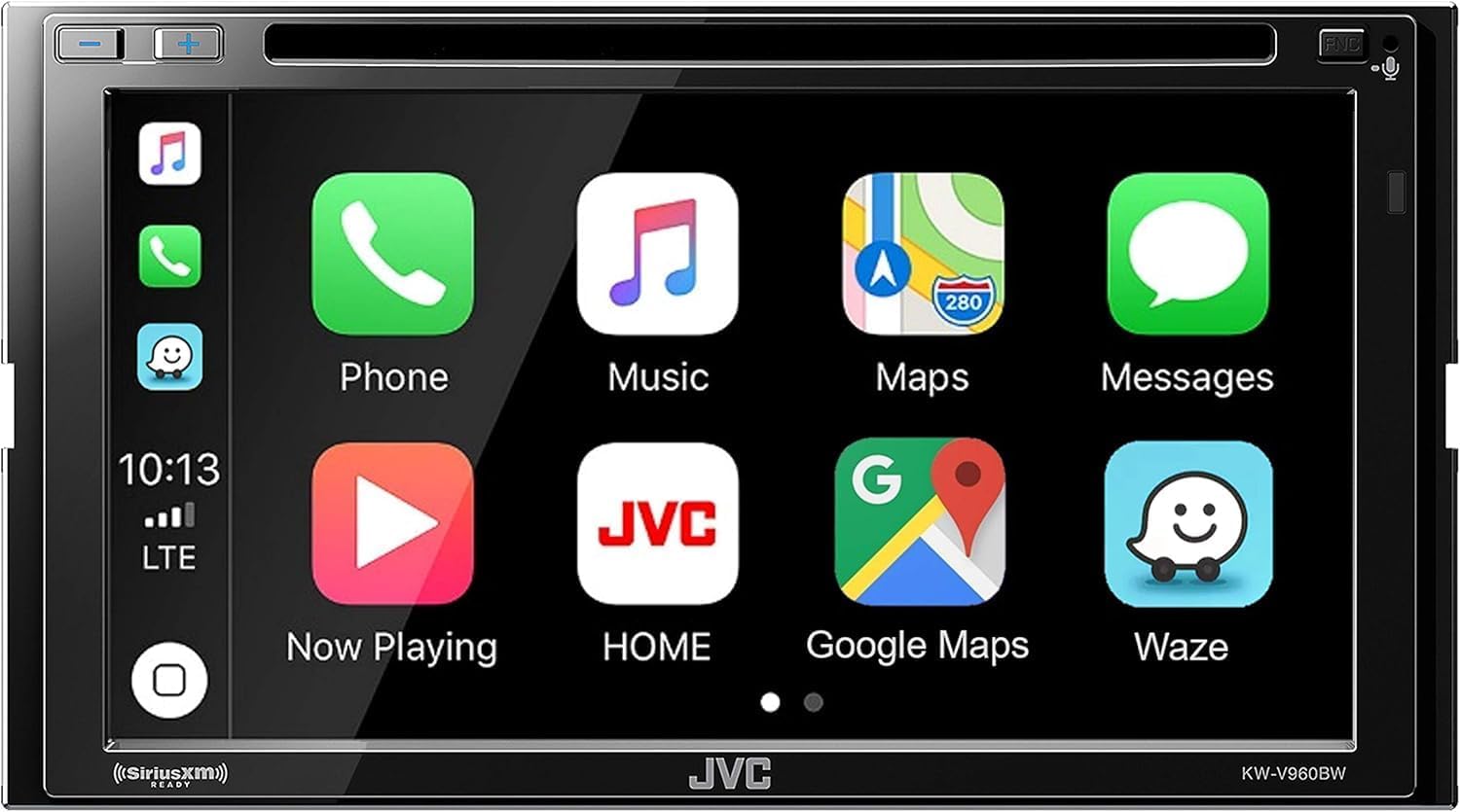 JVC KW-V960BW Built in Wi-Fi for Wireless CarPlay Android Auto, CD/DVD 6.8