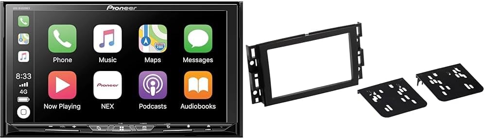 Pioneer AVH-W4500NEX Double Din Wireless Mirroring Android Auto, Apple Carplay in-Dash DVD/CD & Metra Electronics 95-3305 Double DIN Installation Multi Kit for 2006-up Select GM Vehicles, Black