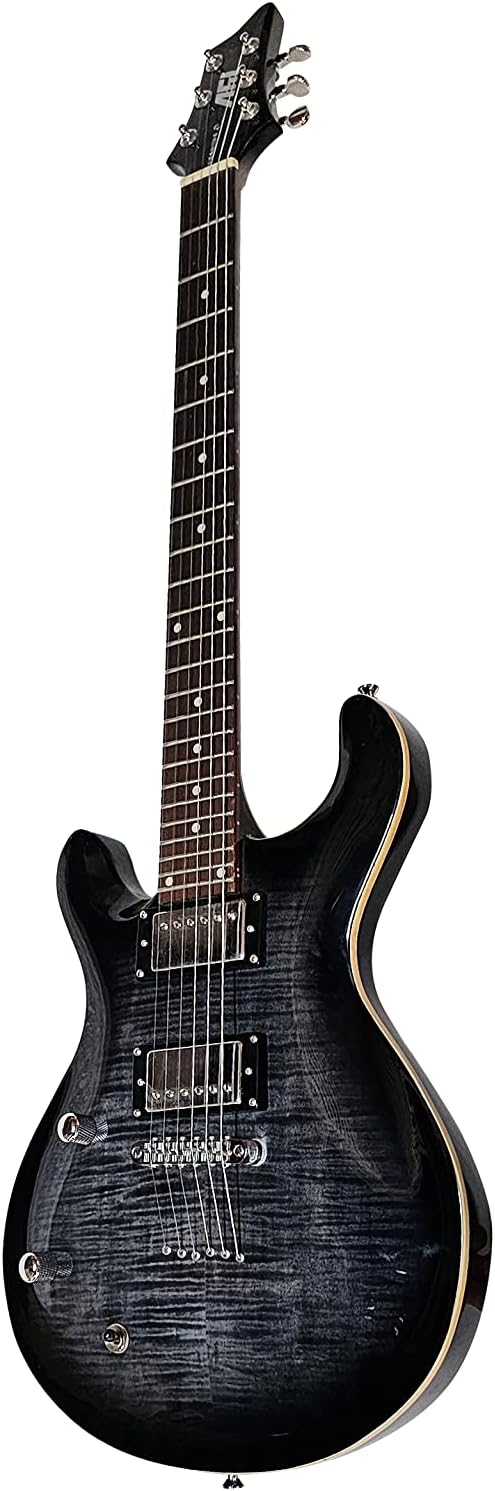 IYV- IP-350 LH, 6 String PRS Solid-Body Electric Guitar, Trans Black, Left hand