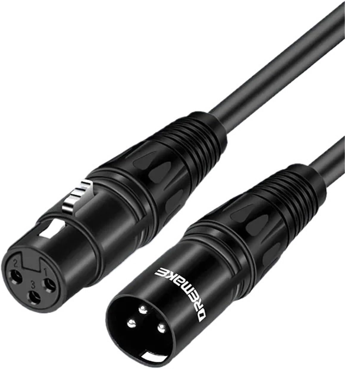 3 Pin Male to Female Mic Balanced Audio Cable Mic Patch for Powered Speaker DMX LED Effector Aqualizer(1.5m)