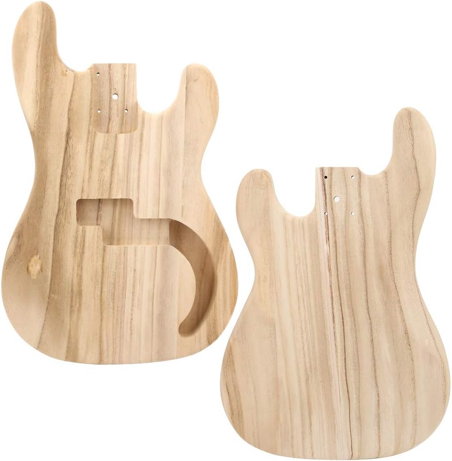 Electric Guitar Body, Electric Bass Guitar Unfinished Body for Style Maple DIY Electric Guitar Parts Accessories Body Electric Guitar Bodies