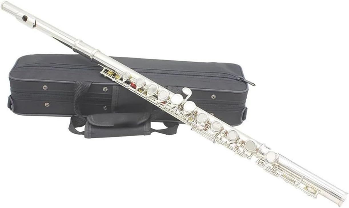 16 Hole C Key E Key Closed Key Professional Woodwind Instrument White Brass Flute