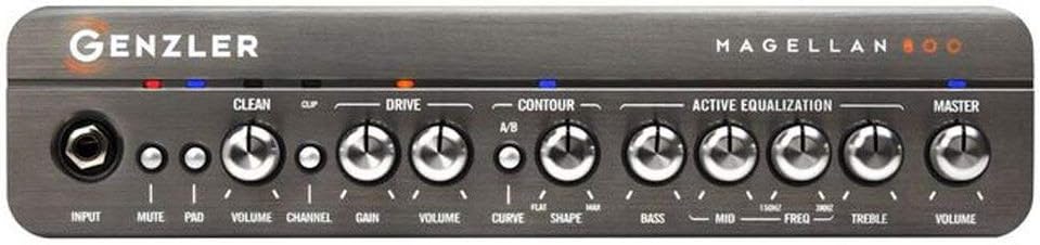 Genzler Magellan Bass Amp Head - Two Chan Pre, 400W/8 ohm, 800W/4ohm/2.67ohm