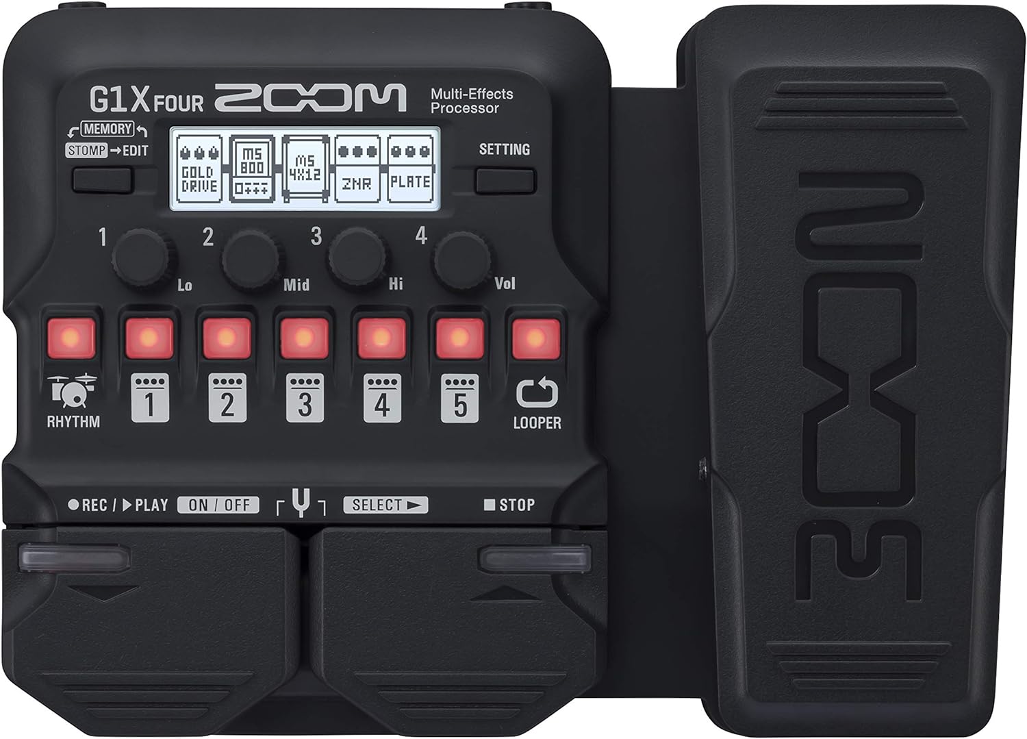 Zoom G1X Four Multi-Effects Processor with Expression Pedal for Electric Guitar