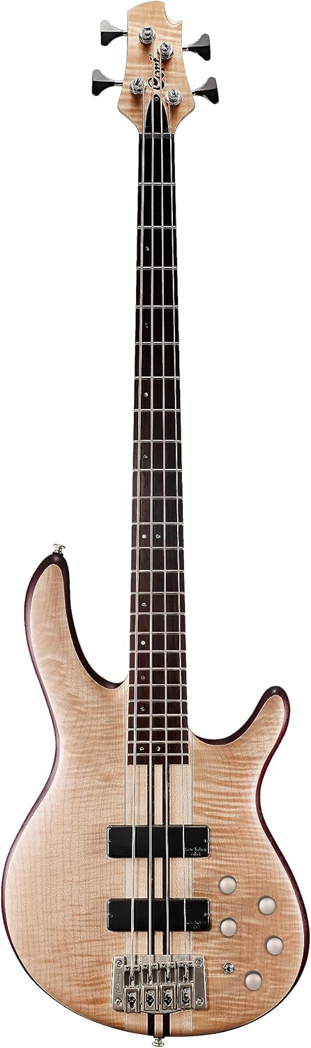 Cort Artisan Series A4 Plus Bass Guitar, Open Pore Natural