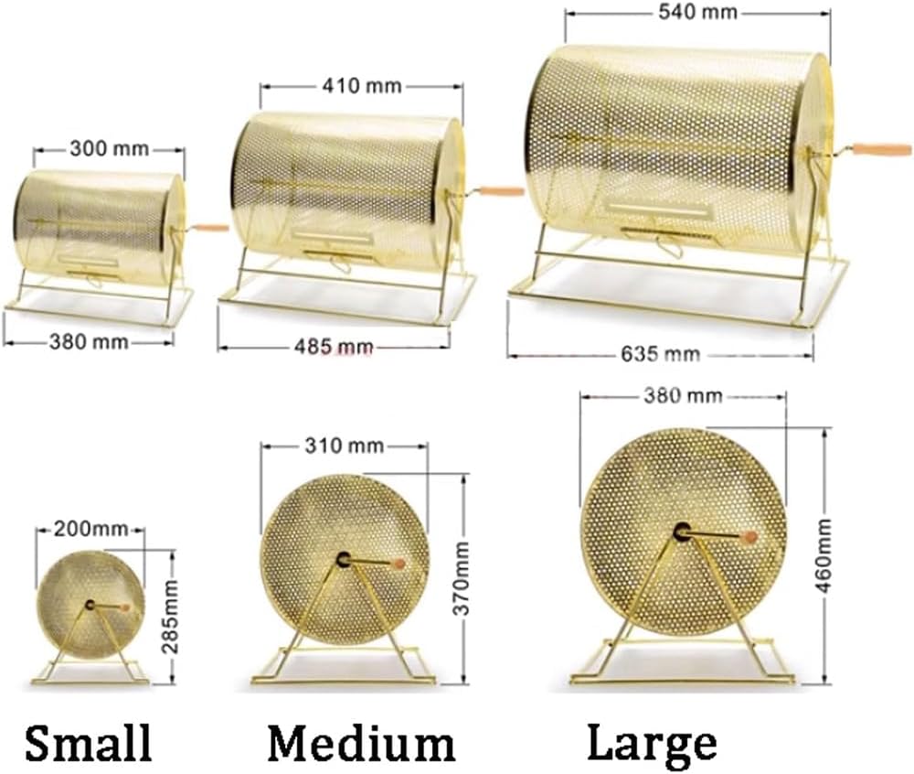 Brass Raffle Ticket Spinning Drum Raffle Drum Manual Lottery Machine with Wooden Turning Handle, for Promotional Activities
